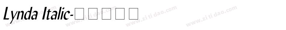 Lynda Italic字体转换